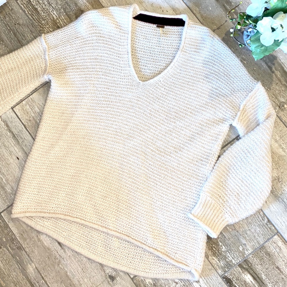 Free People Knit Oversized cream Knit Sweater S